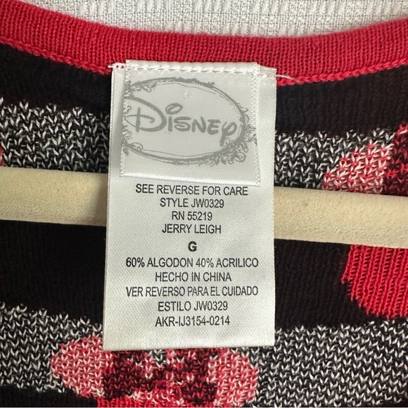 Minnie Mouse Sleeveless Sweater Women's L Red Disney Cartoon Pullover Vest - Picture 4 of 6